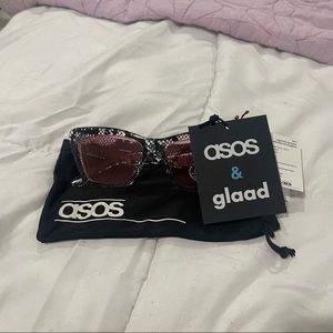 ASOS GLAAD Chunky Oversized Tinted Sunglasses